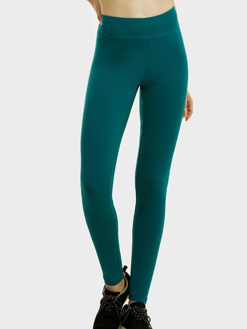 $5 SALE Women's Seamless Cotton Blend Leggings WP4000 Peacock